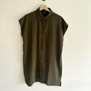 Forever 21 button up khaki dress